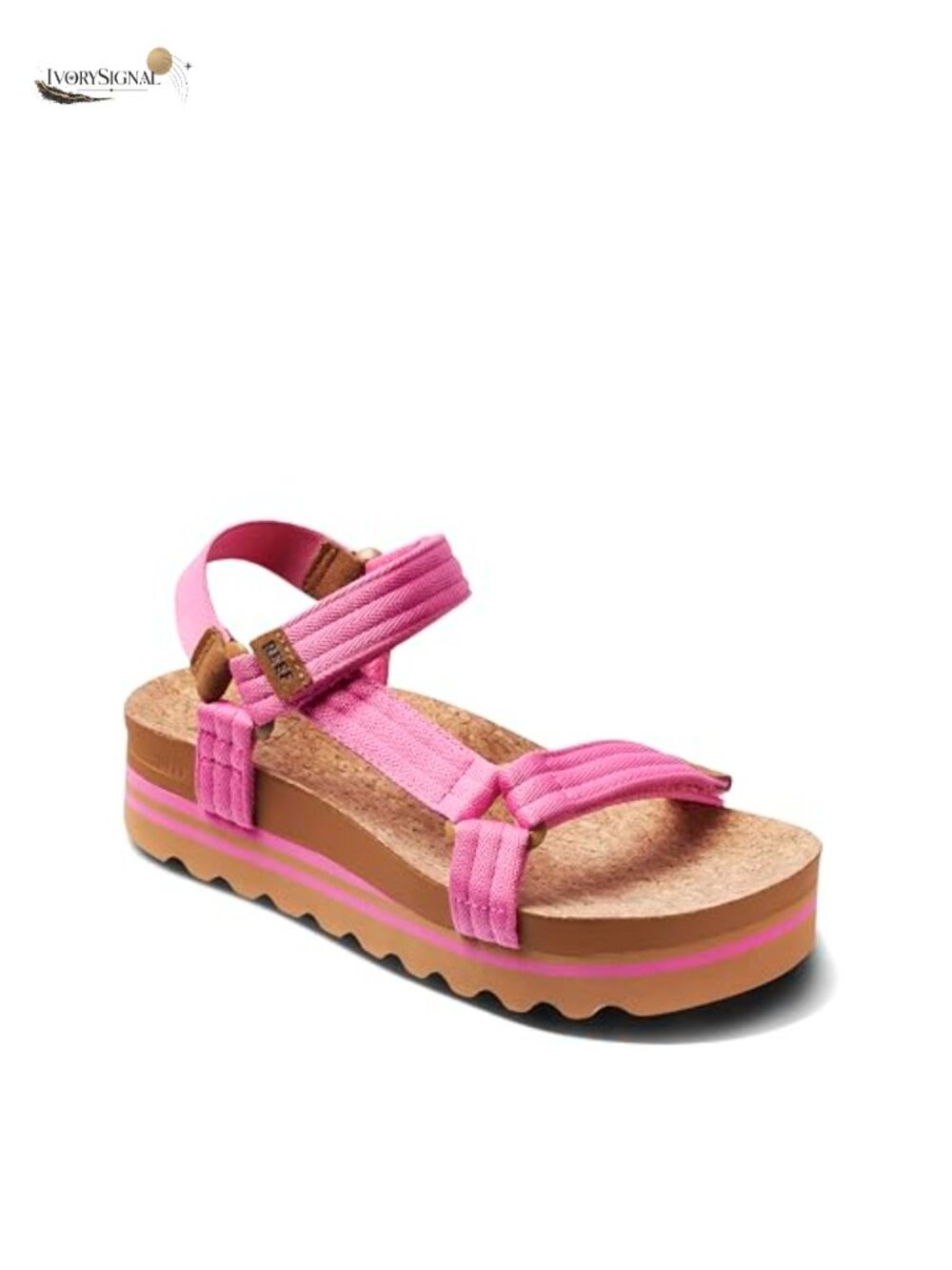 Women's Platform Sandals Ankle Strap Vegan Leather EVA Sole Cushion
